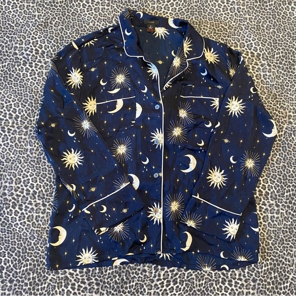 Easy-luxe eco long-sleeve pajama set in twinkling sky print sun moon size medium - Picture 7 of 12
